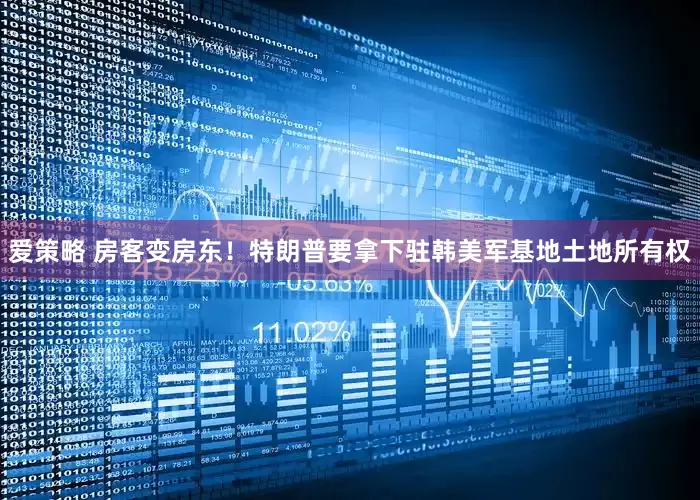 爱策略 房客变房东！特朗普要拿下驻韩美军基地土地所有权